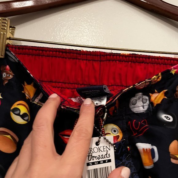 Swim Trunks -Bathing‎ Suit /Emojis / Broken Threads Surf / Medium /New with Tags - Picture 10 of 16